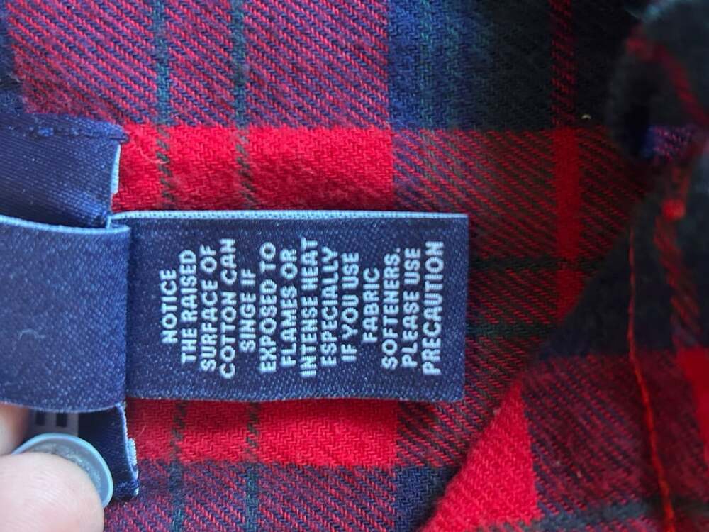 Lands' End Flannel Shirt Size 2X womens Red Blue Plaid Button Down - Picture 7 of 10